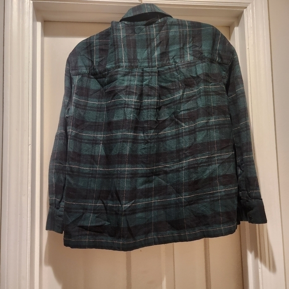 Madewell  Westlake Flannel Shirt in Green Deveny Plaid size small - Picture 6 of 7